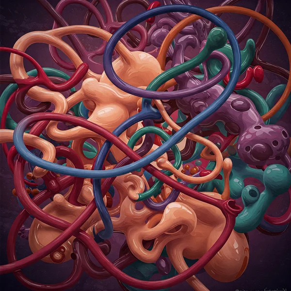 Abstract art symbolizing diverse kinks and BDSM interests