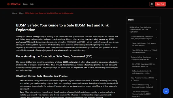 BDSM Safety: Your Guide to a Safe BDSM Test and Kink Exploration