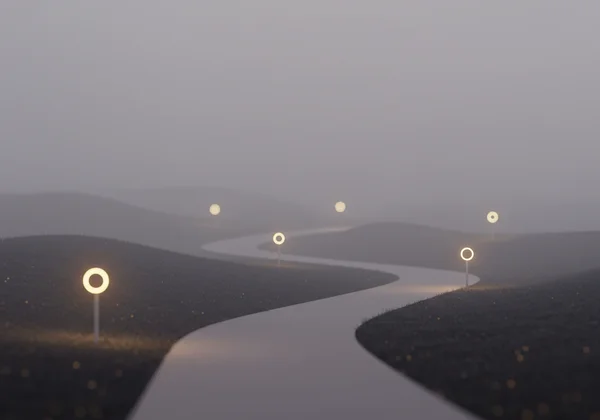 Person exploring paths, symbolizing BDSM self-discovery journey.