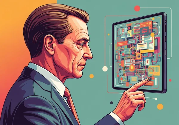 Person exploring self-discovery through a digital assessment