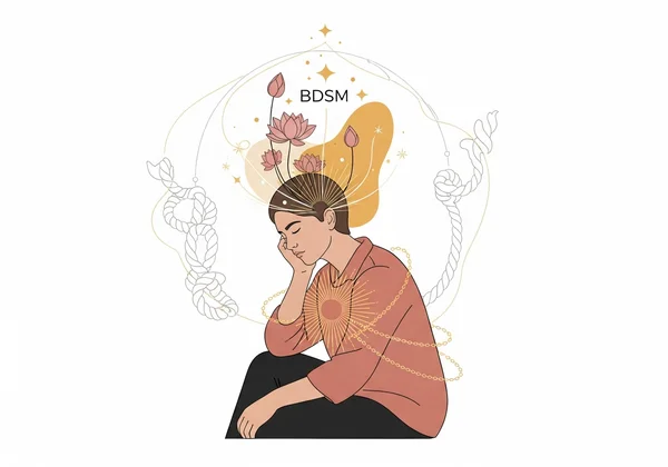 Woman reflecting on self-discovery through kink