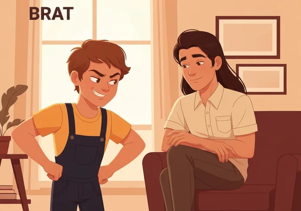 Playful Brat Tamer dynamic illustration