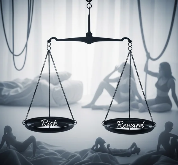 Balancing risks and rewards in BDSM play.