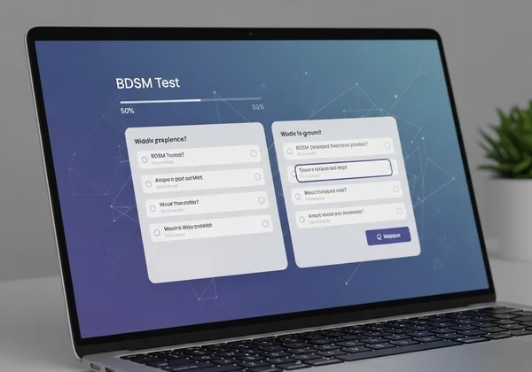 Un utilisateur remplissant un test de préférences BDSM sur un écran