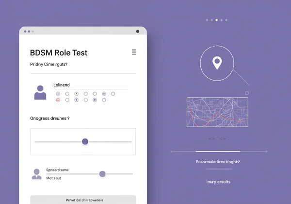 Gebruikersinterface van een BDSM rollen test voor zelfontdekking